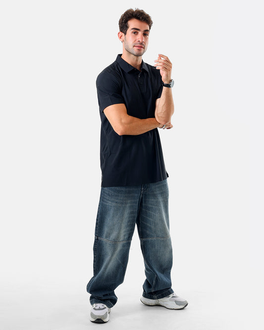 DripZone Performance Polo Shirt – Black