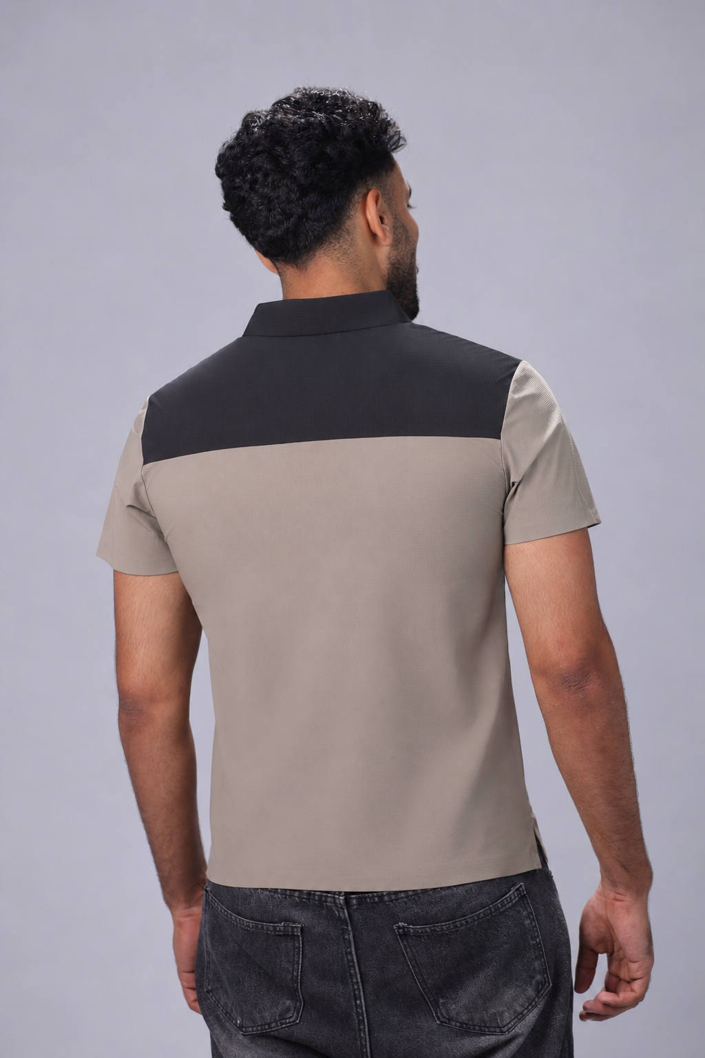 Elite Performance Polo – Greige/Black